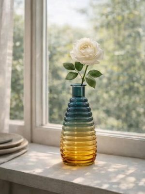 グラデーションガラス花瓶 一輪挿し 北欧デザイン | sanmu life