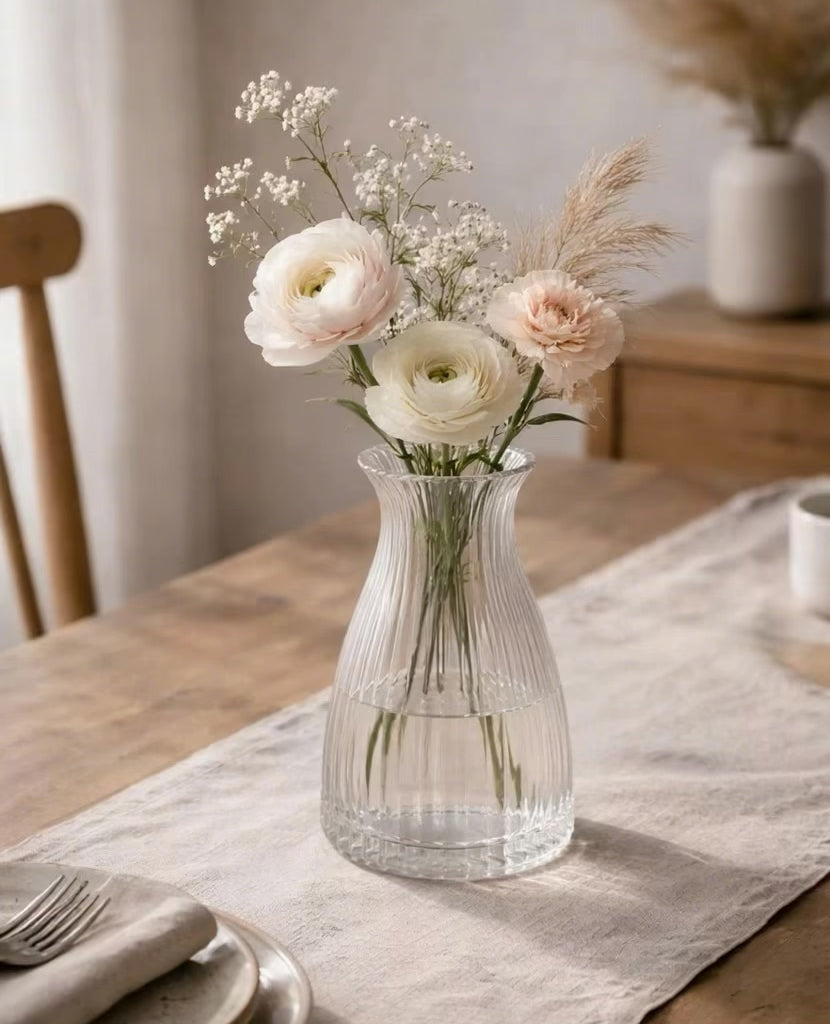 透明ガラス花瓶 一輪挿し 北欧デザイン 20.5cm 透明ガラス花瓶 一輪挿し 北欧デザイン 20.5cm